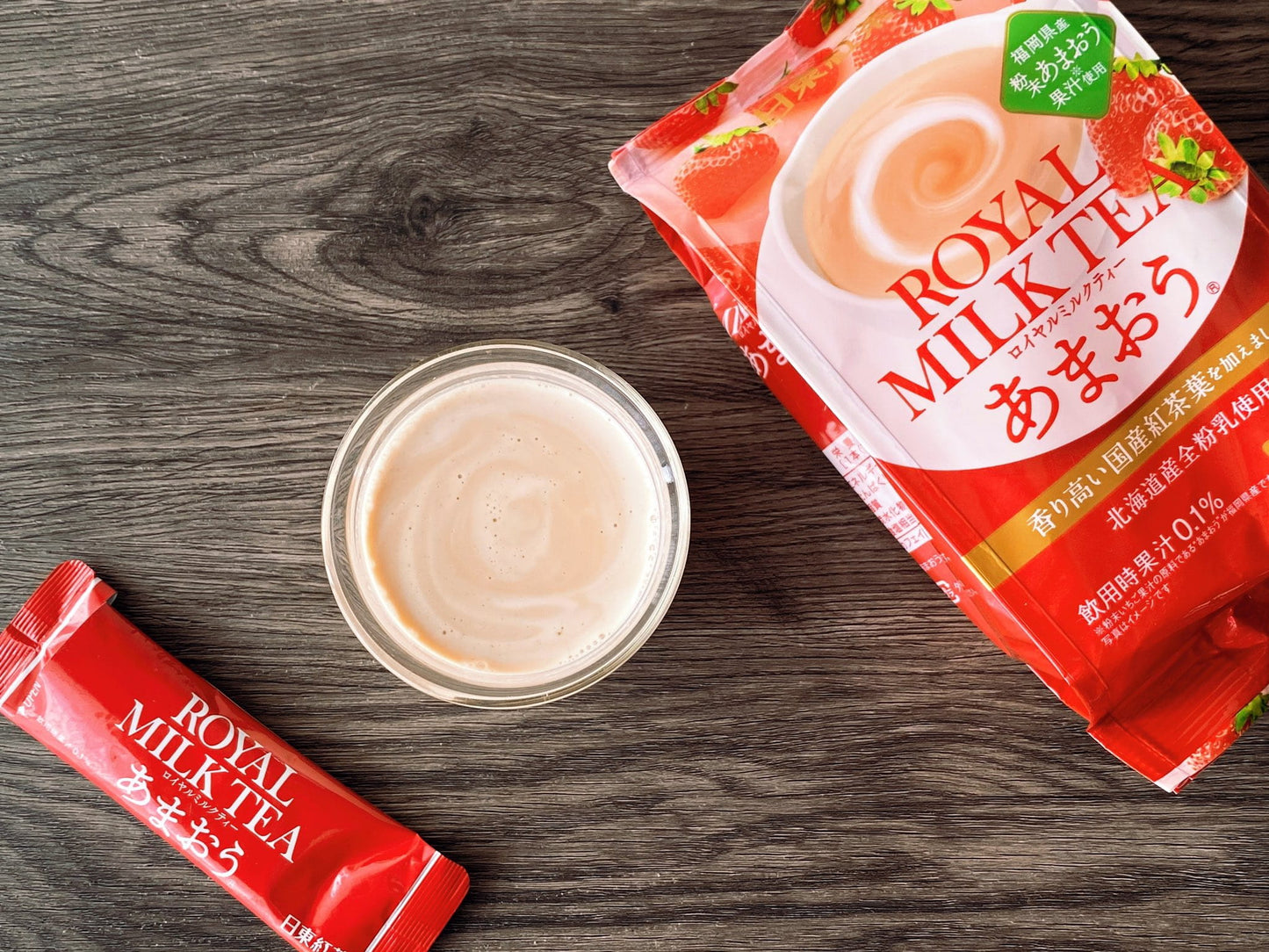 Strawberry Royal Milk Tea Amaou