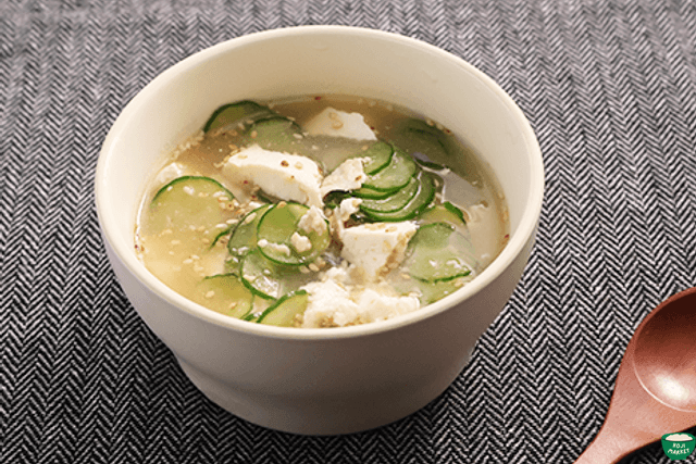 Chilled Cucumber and Tofu Soup