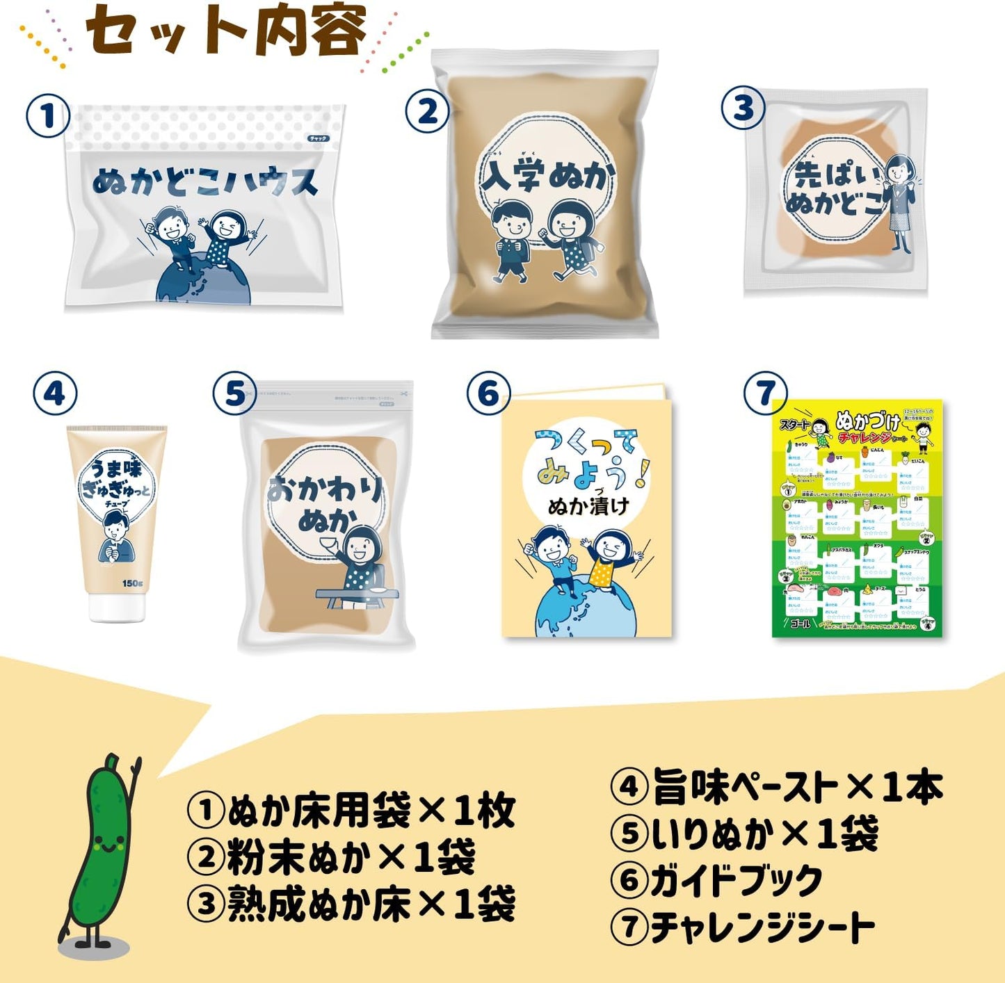 Nukadoko Kit - DIY Kit for making Japanese Rice Bran Pickles at Home (Japanese language version)