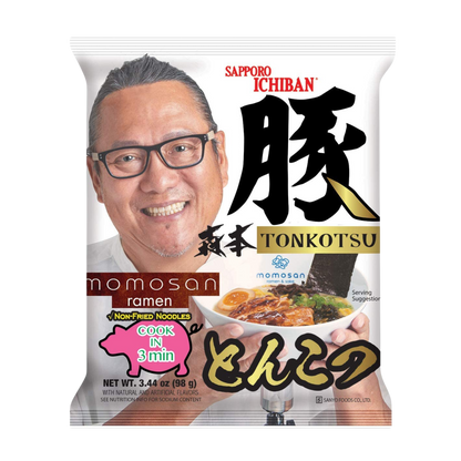 BLOWOUT PRICE!!! Sapporo Ichiban Momosan Ramen (Tonkatsu Flavor) 3.44 Ounce, Pack of 30